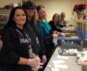 Once a month, the ladies from Shepherd's Door serve down at our Burnside Shelter. 