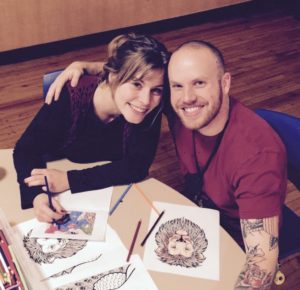 Erin Fowler and Andrew Hall, both on staff at Portland Rescue Mission, started the art workshop to provide guests an opportunity to explore their talents and build relationships.